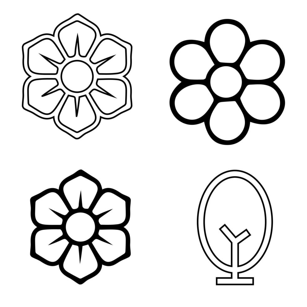 blomma ikoner vektor samling, illustration logotyp mall i trendig stil. lämplig för många syften. vår symbol för din webb webbplats design, logotyp, app, ui. vektor illustration, eps10.