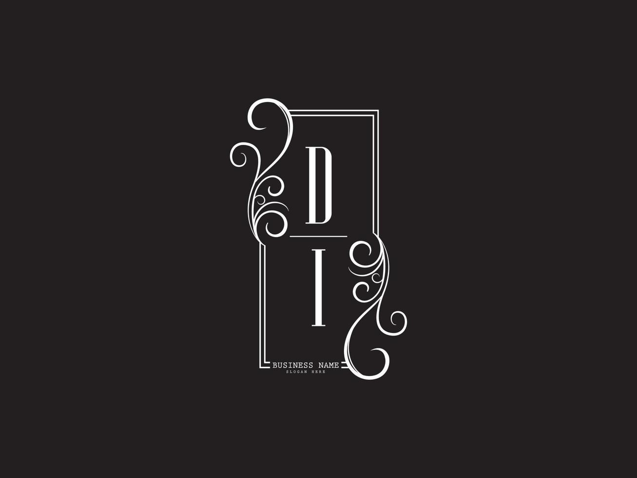 Luxus-di-Logo-Symbol, kreatives di-Brief-Logo-Design für Unternehmen vektor