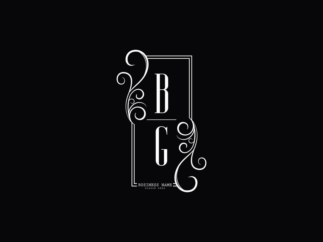 initialer bg logotyp bild, lyx bg gb brev logotyp design vektor
