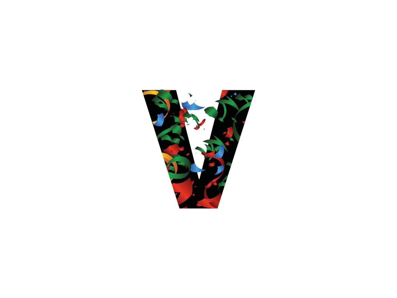 Alphabet v vv Buchstabe Logo Symbol Vektor