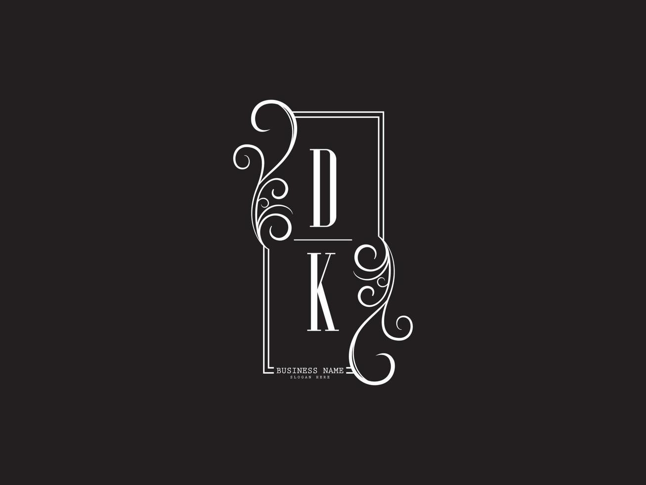 Luxus-dk-Logo-Symbol, kreatives dk-Buchstaben-Logo-Design für Unternehmen vektor