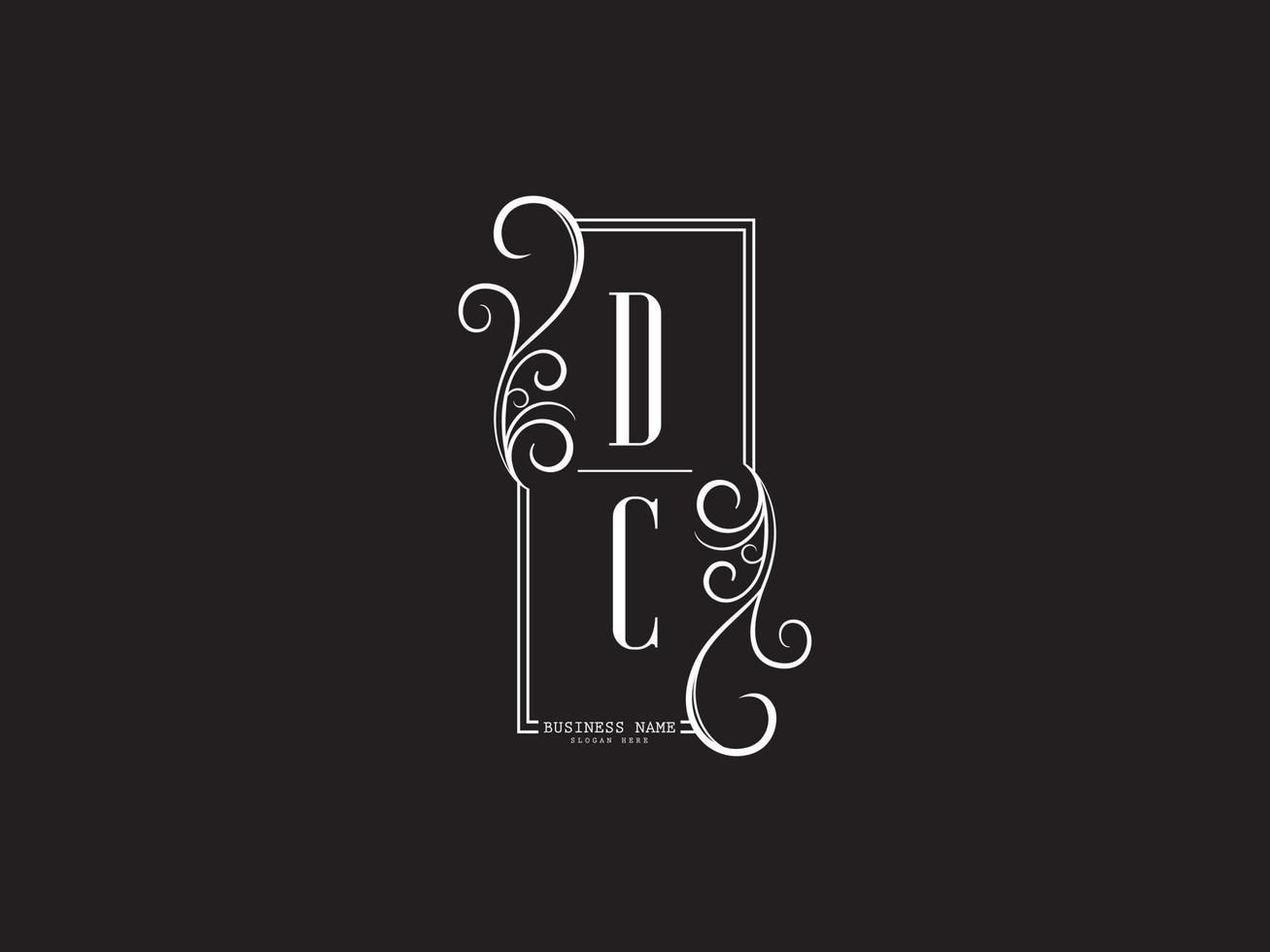 lyx dc logotyp ikon, kreativ dc brev logotyp design för företag vektor
