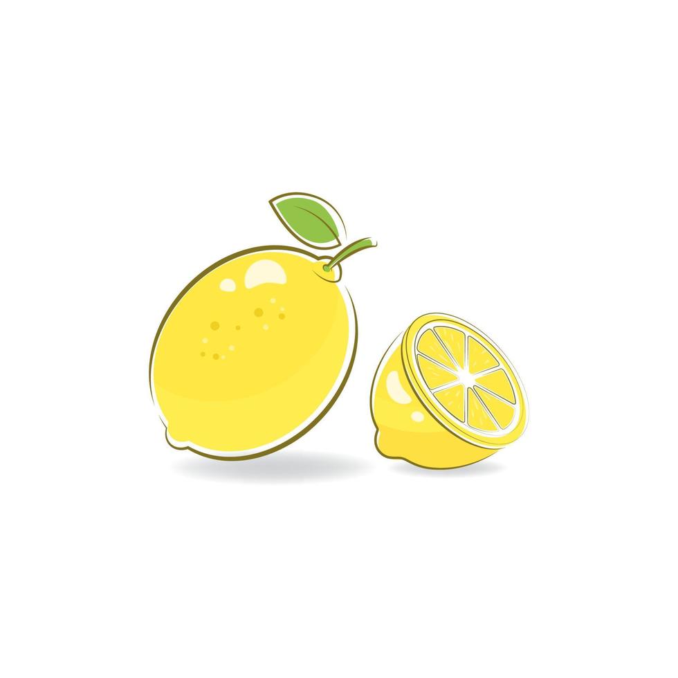 färsk citron- ikon vektor illustration