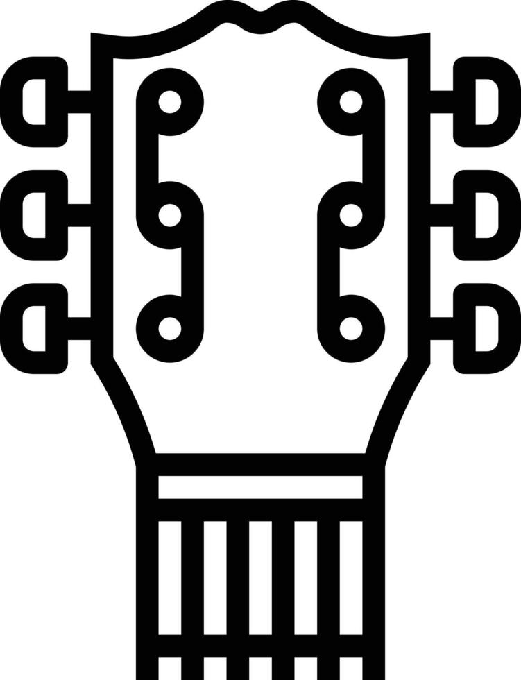 gitarrenmusikinstrumentenstimmung - umrisssymbol vektor