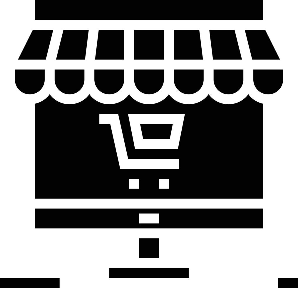 Online-Shop-Shop-Shopping - solides Symbol vektor