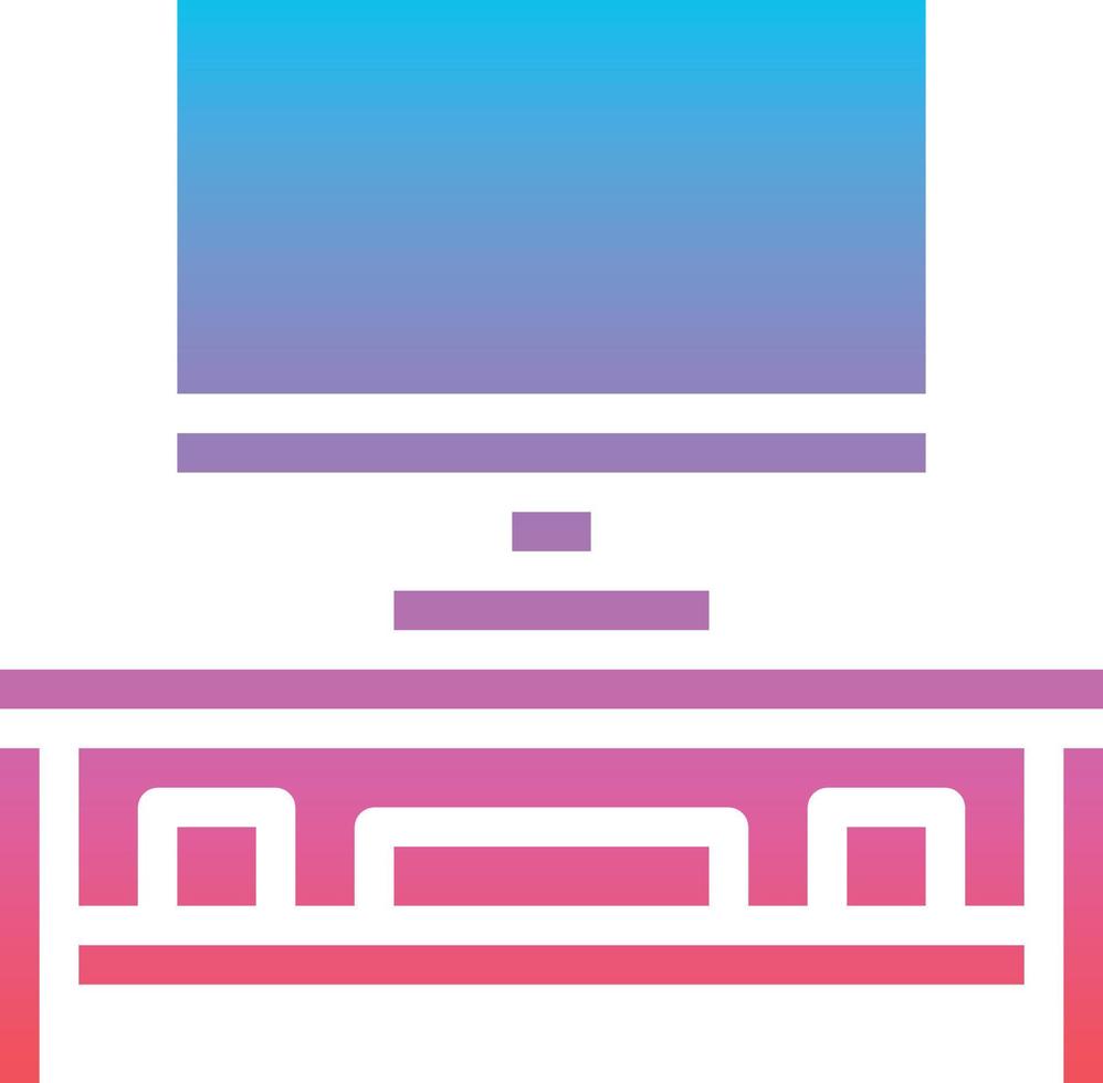 TV-Regale TV-Möbel für TV-Filme – Farbverlaufskörpersymbol vektor