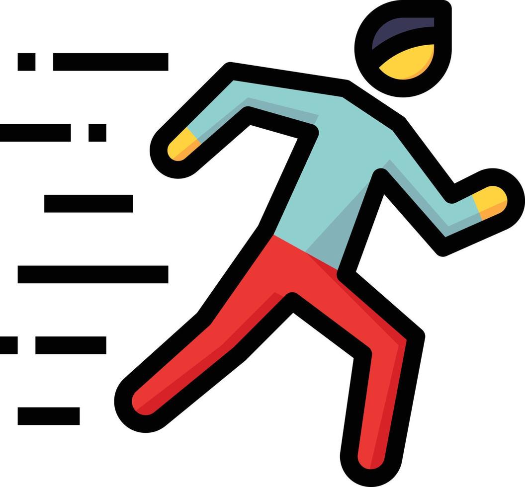 Running Human Run Sport - gefülltes Umrisssymbol vektor