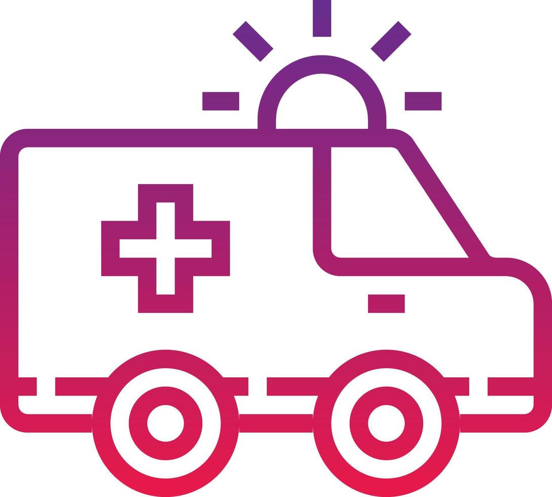 Krankenwagen Transport medizinischer Notfall - Verlaufssymbol vektor