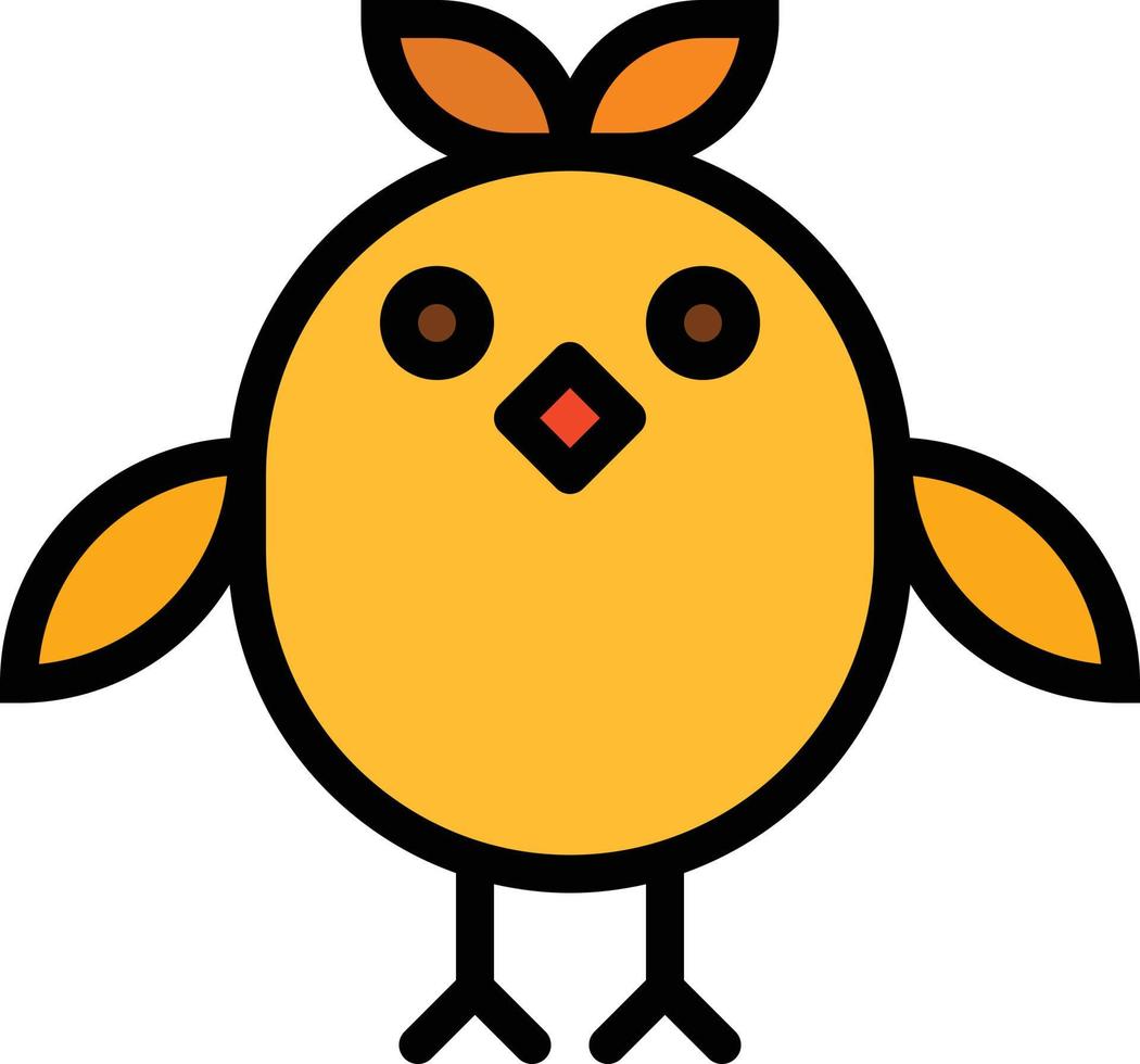 kyckling djur- bruka - fylld översikt ikon vektor
