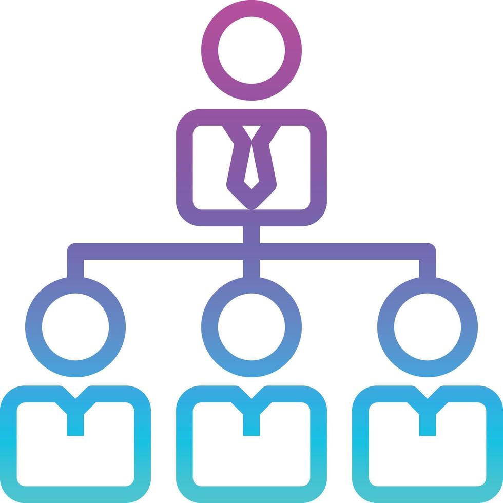 Organisation Zusammenarbeit Teamarbeit Verbindungspartnerschaften - Verlaufssymbol vektor