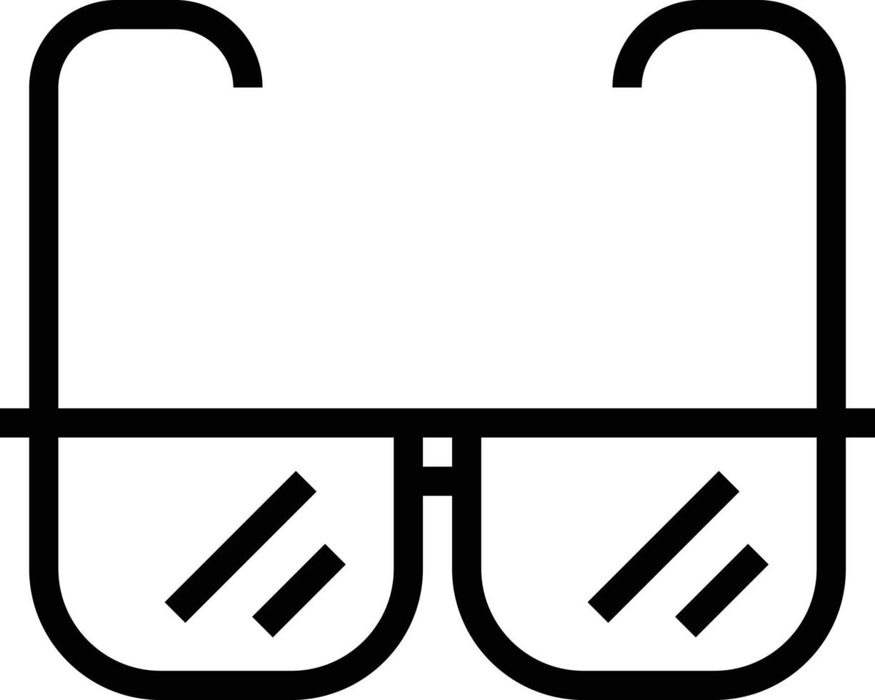 glasögon mode handla - översikt ikon vektor