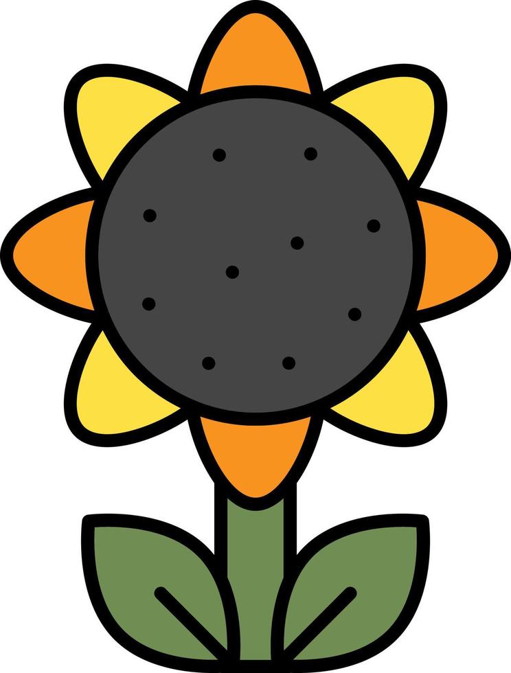 Symbol für Sonnenblumenfarbe vektor