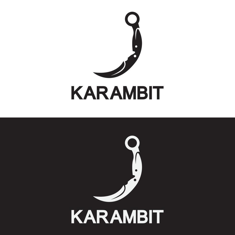 Karambit-Messer-Symbol-Logo-Design-Vektor-Vorlage vektor