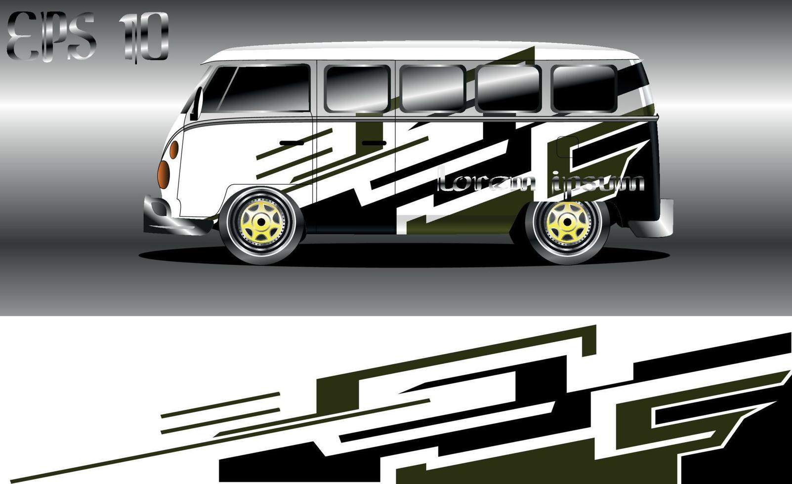 Abstrakter Hintergrund Car Wrap für Vans, Rallye- und Rennwagen vektor