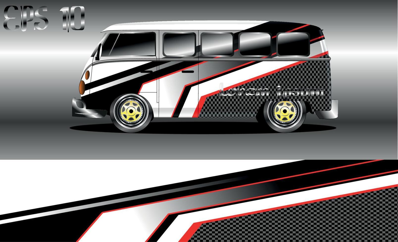 Abstrakter Hintergrund Car Wrap für Vans, Rallye- und Rennwagen vektor