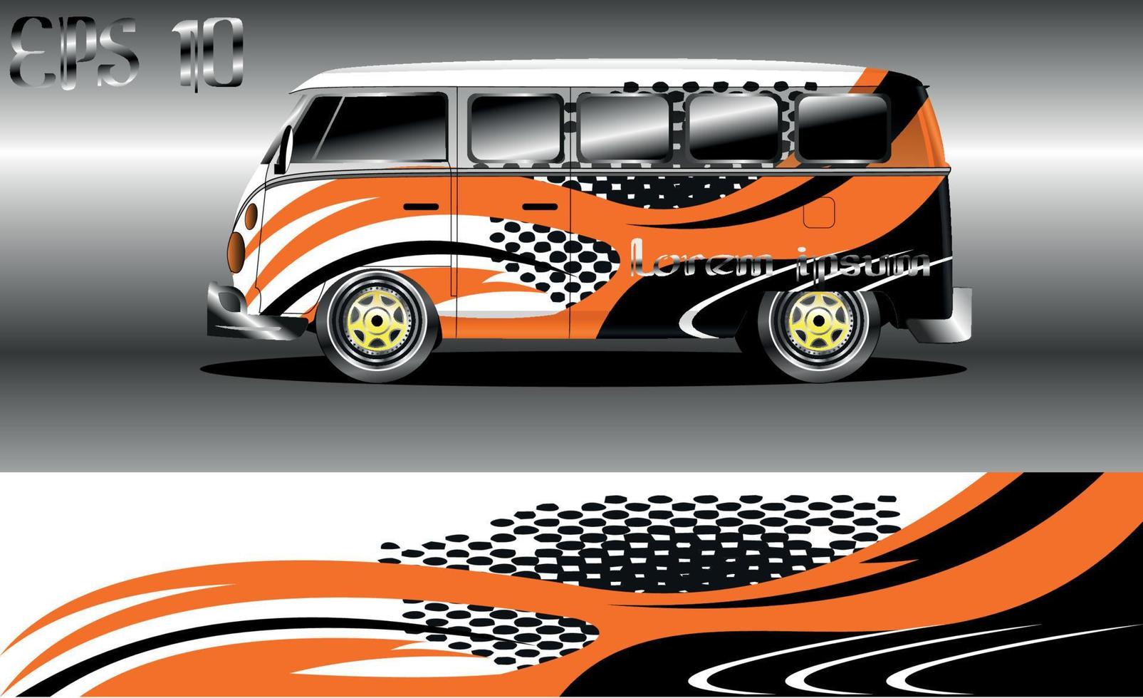 Abstrakter Hintergrund Car Wrap für Vans, Rallye- und Rennwagen vektor