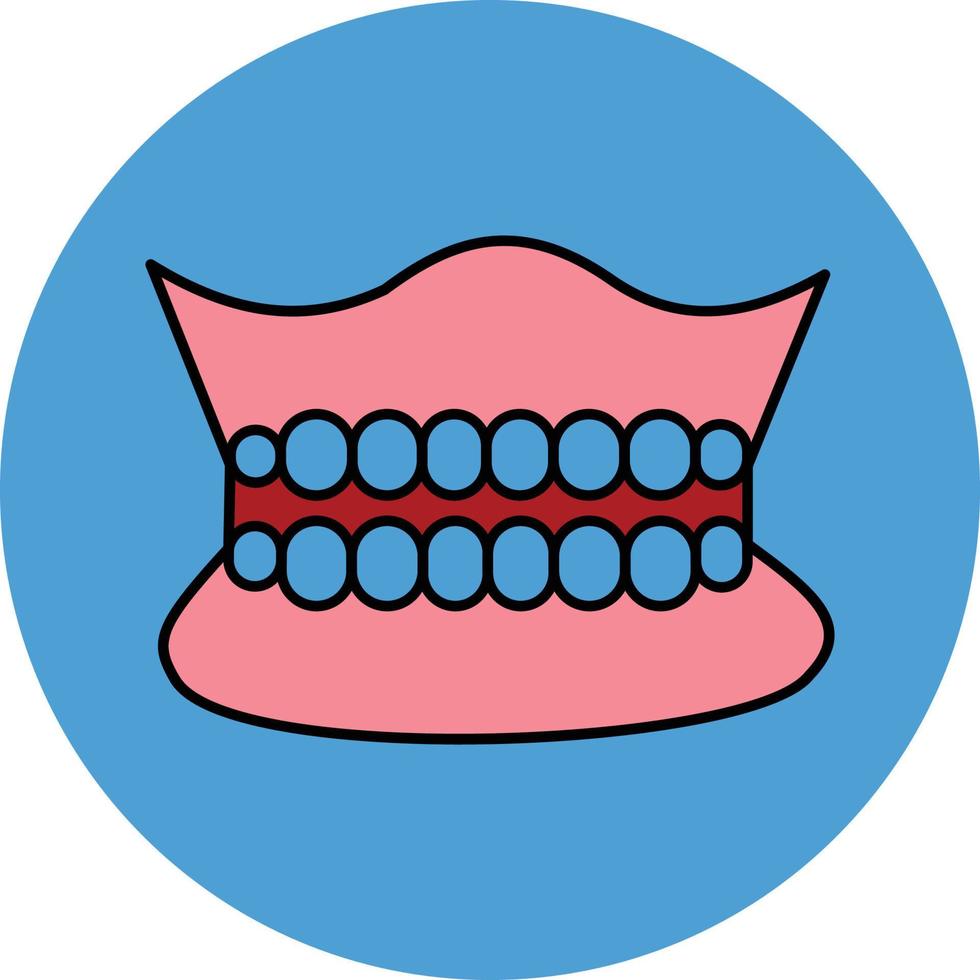 tandprotes som kan lätt ändra eller redigera vektor