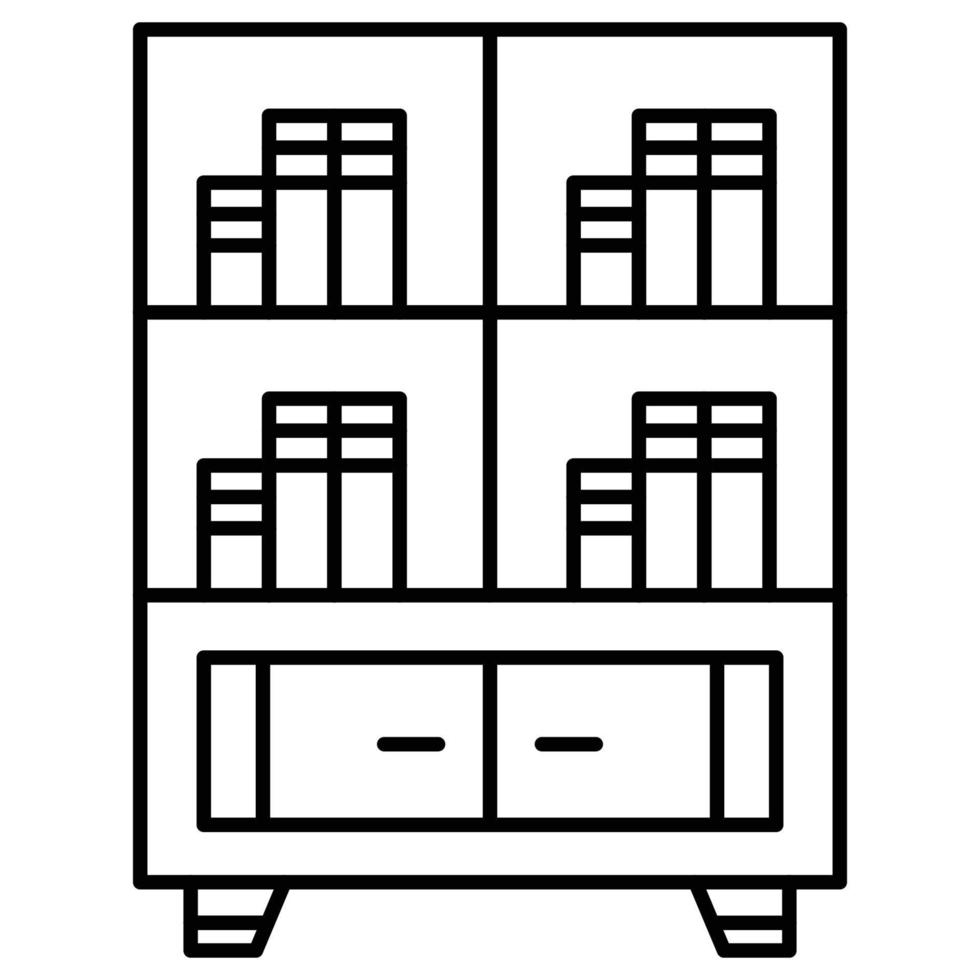 Bücherregal, das leicht bearbeitet oder geändert werden kann vektor
