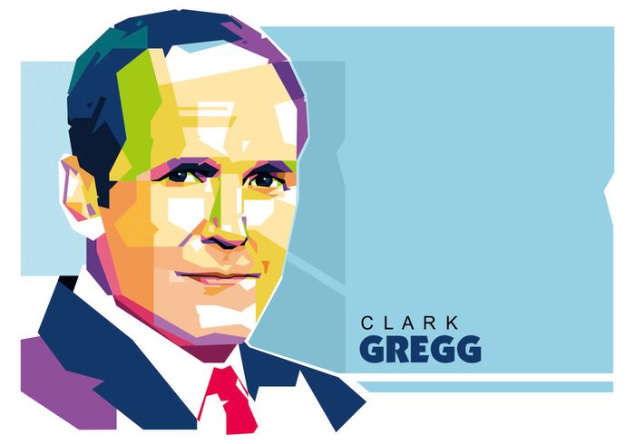 Clark Gregg WPAP Porträt, Vektor