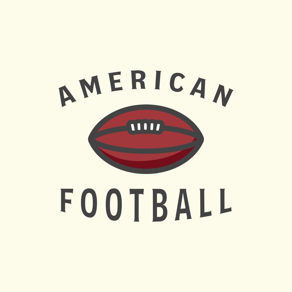 Vektor American Football Vintage-Stil Logo Vorlage Illustration Design