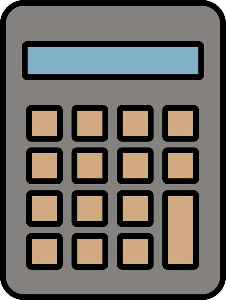 Symbol für die Umrissfarbe des Taschenrechners vektor