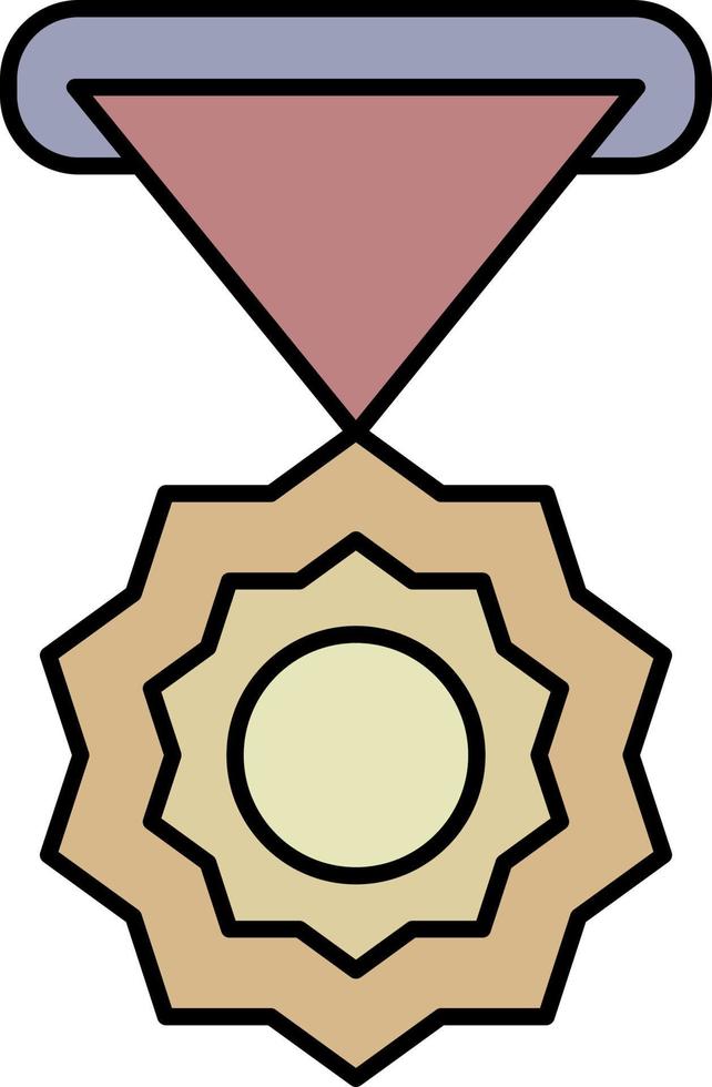 Auszeichnung, Medaillenfarbsymbol vektor