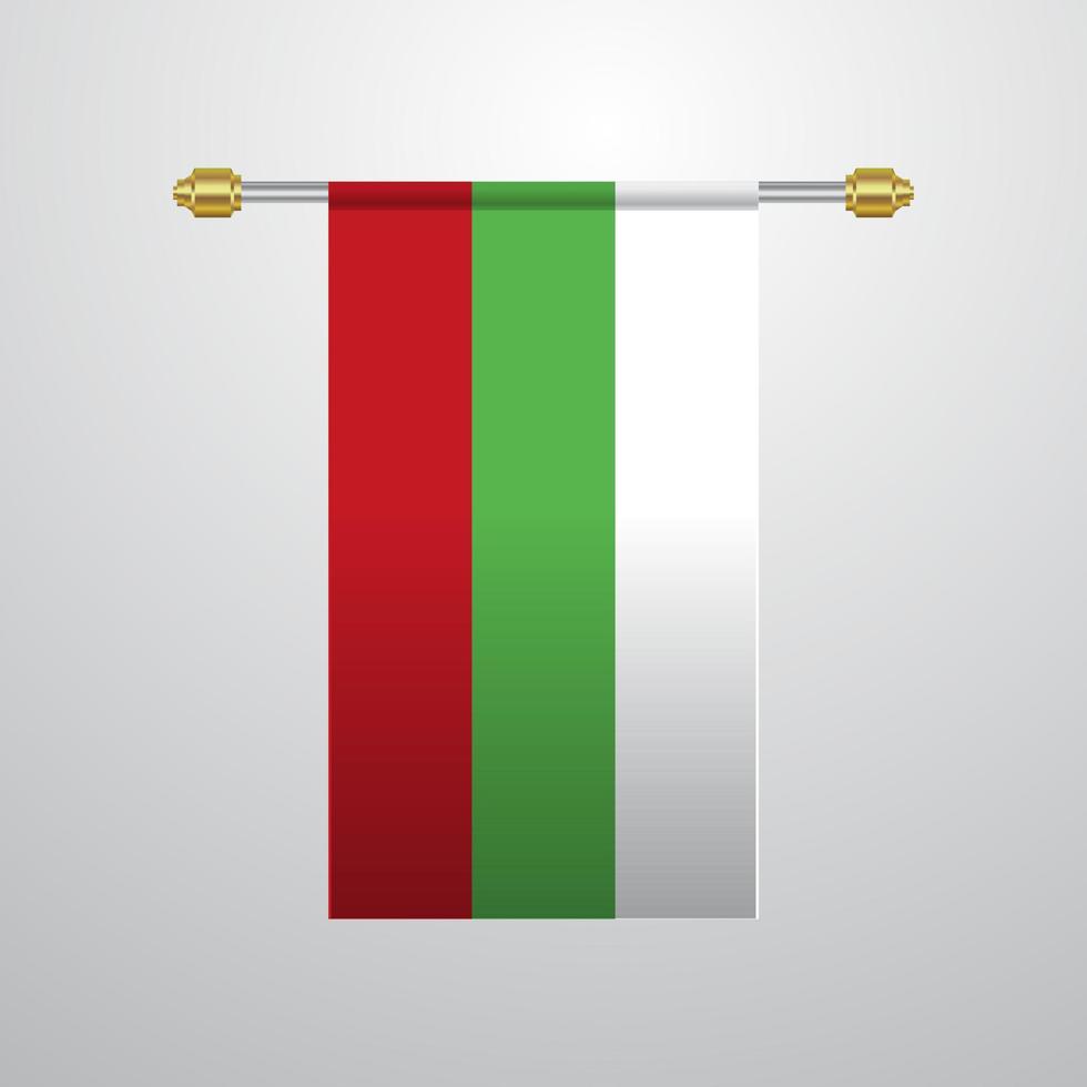 Bulgarien hängende Flagge vektor