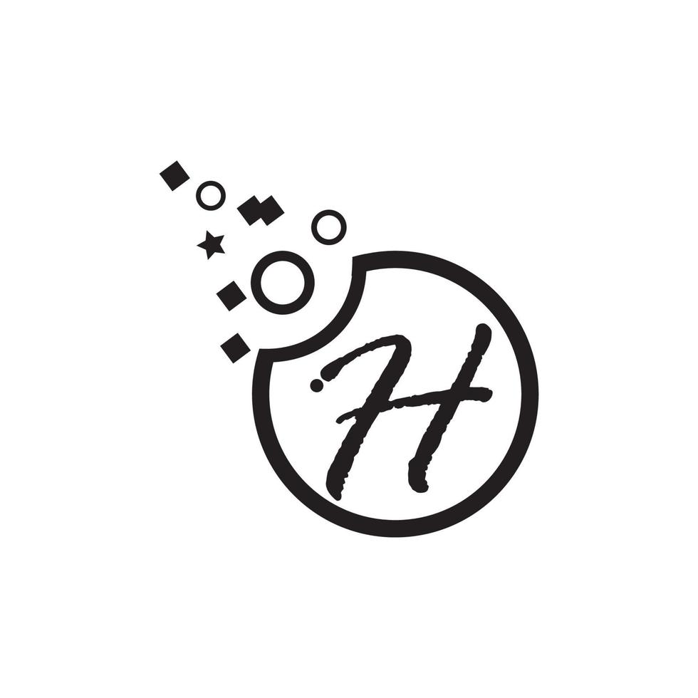bokstaven h logo ikon vektor design mall element