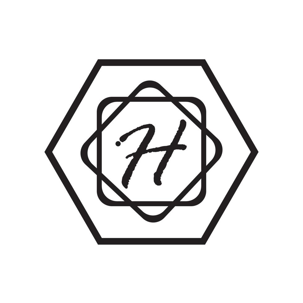 bokstaven h logo ikon vektor design mall element