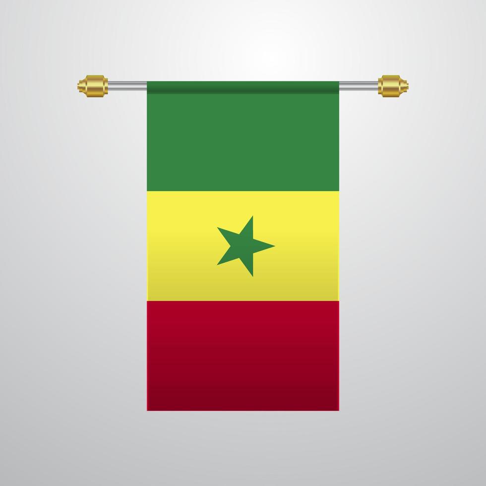 senegal hängende flagge vektor