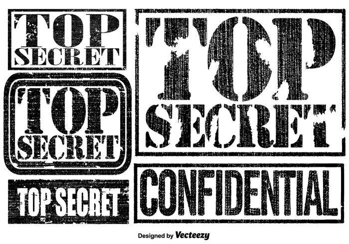 Vector Top Secret Briefmarken Set