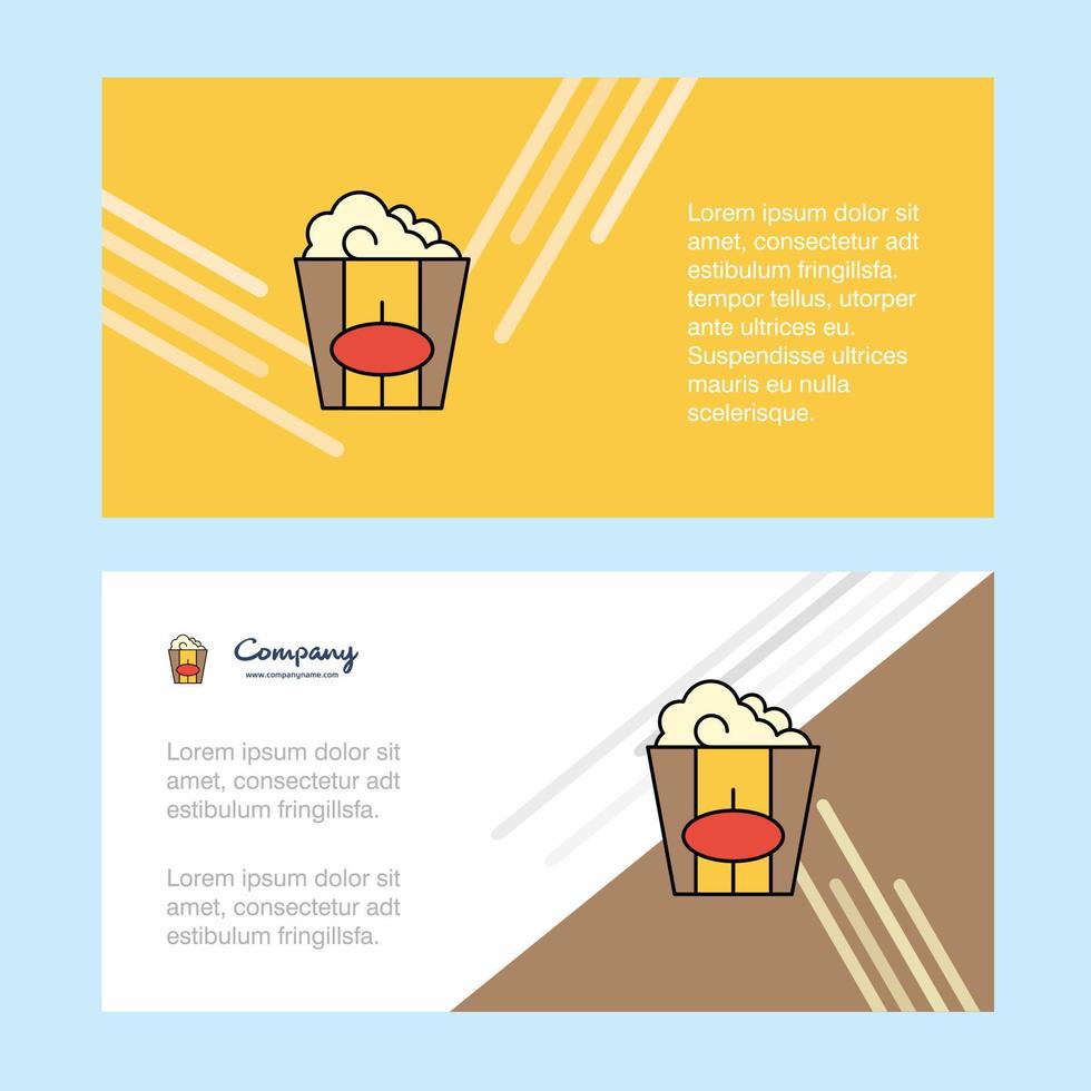 Popcorn abstrakte Corporate Business Banner Vorlage horizontale Werbebanner vektor