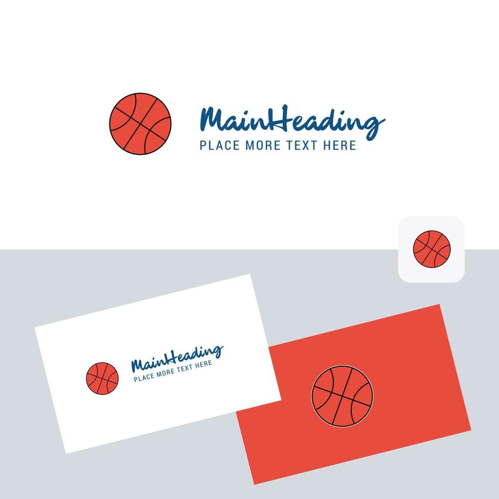 Basketball-Vektor-Logo mit Visitenkartenvorlage eleganter Corporate-Identity-Vektor vektor