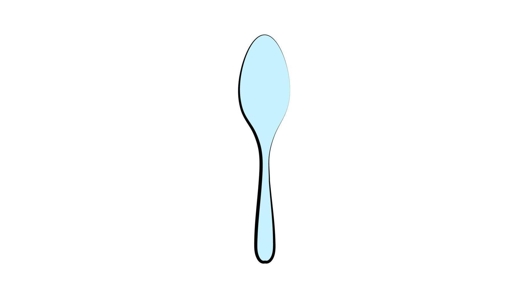 Küchenlöffel Besteck Utensil Besteck Essen Silhouette Vektor Illustration