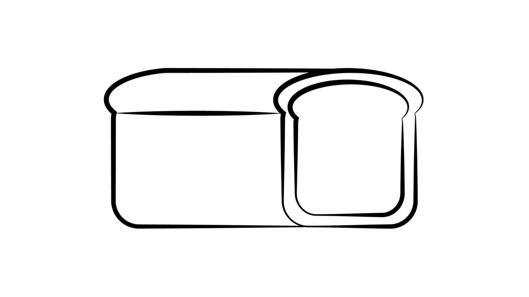 Vektordesign von Brot und Lebensmittelzeichen. sammlung von brot- und korbwarenvektorillustration vektor