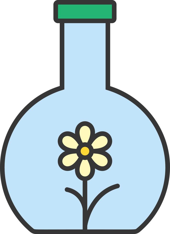 blomma i de flaska Färg ikon vektor