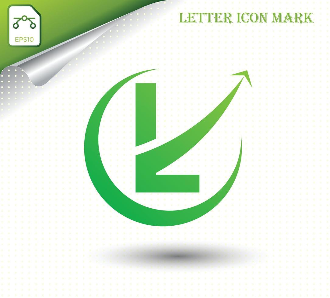 abstrakte buchstabe l-logo-design-vorlage vektor