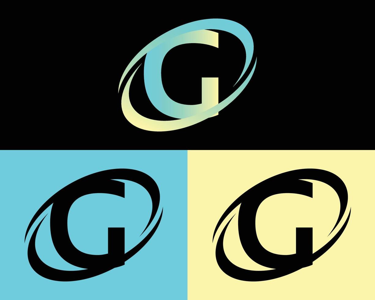 kreativ brev g logotyp design mall vektor