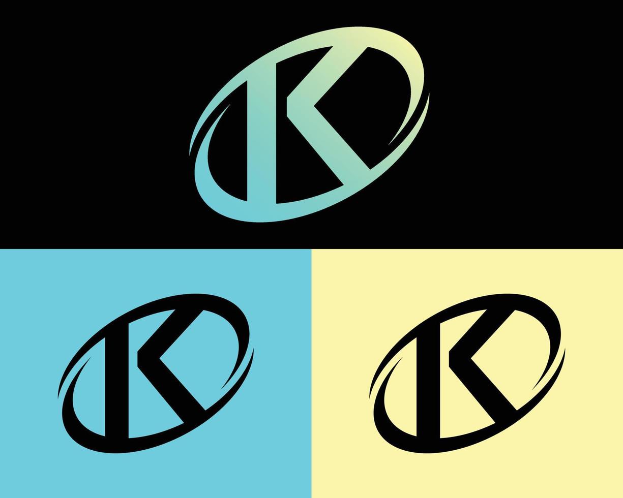 kreativ brev k logotyp design mall vektor