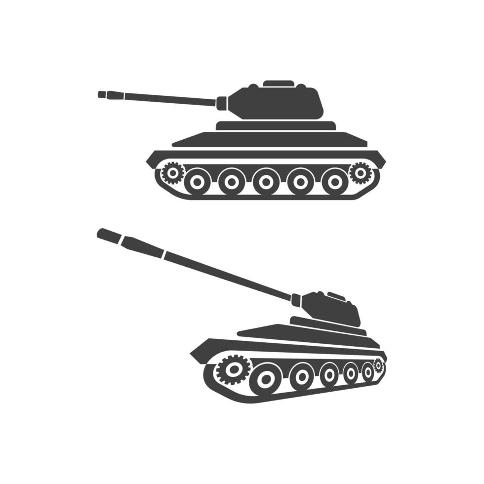 Militärpanzer Symbol Vektor Illustration Design