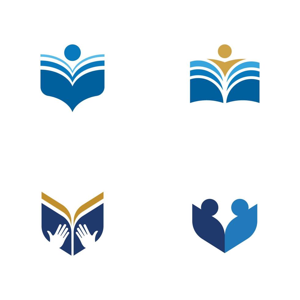 Bildung Buch Symbol Vorlage Vektor