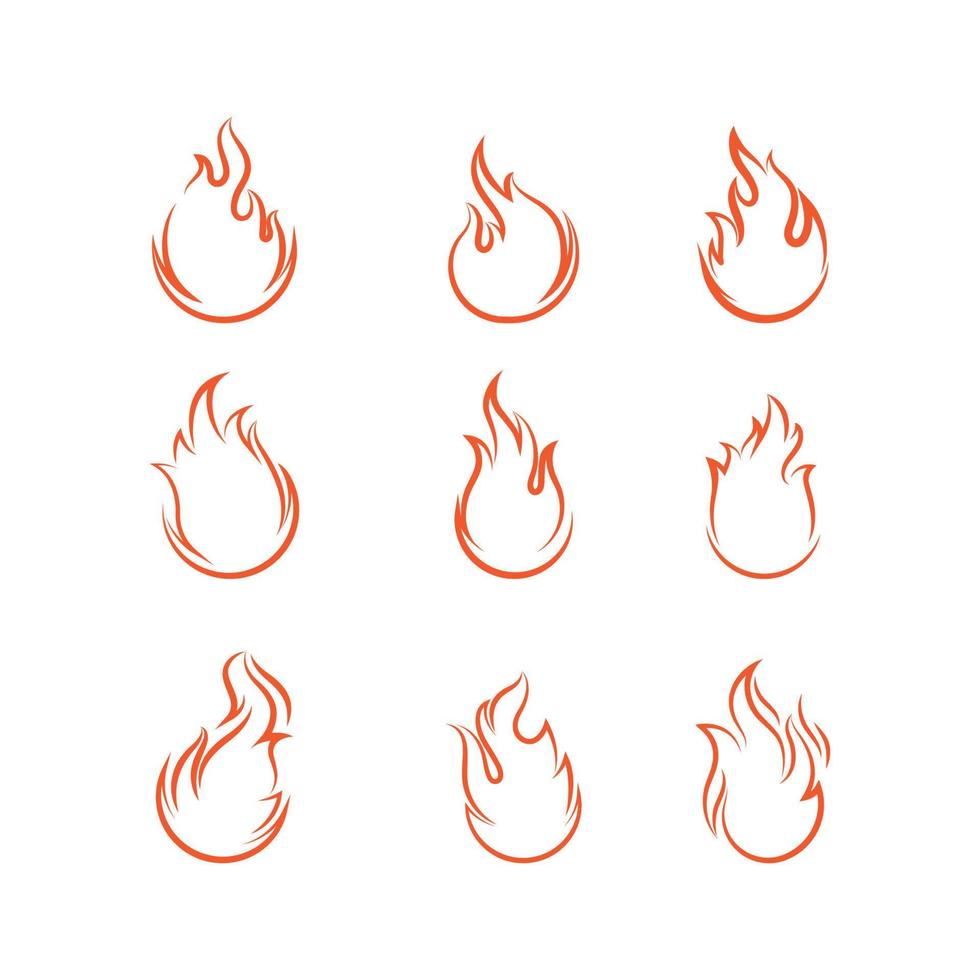 Flamme Symbol Feuer Vektor Design