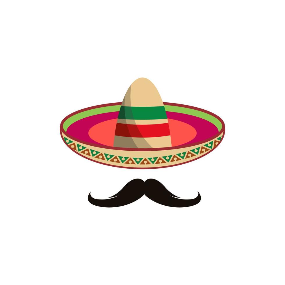 mexico hatt ikon vektor illustration