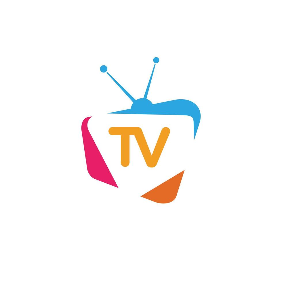 TV ikon logotyp vektor illustration design
