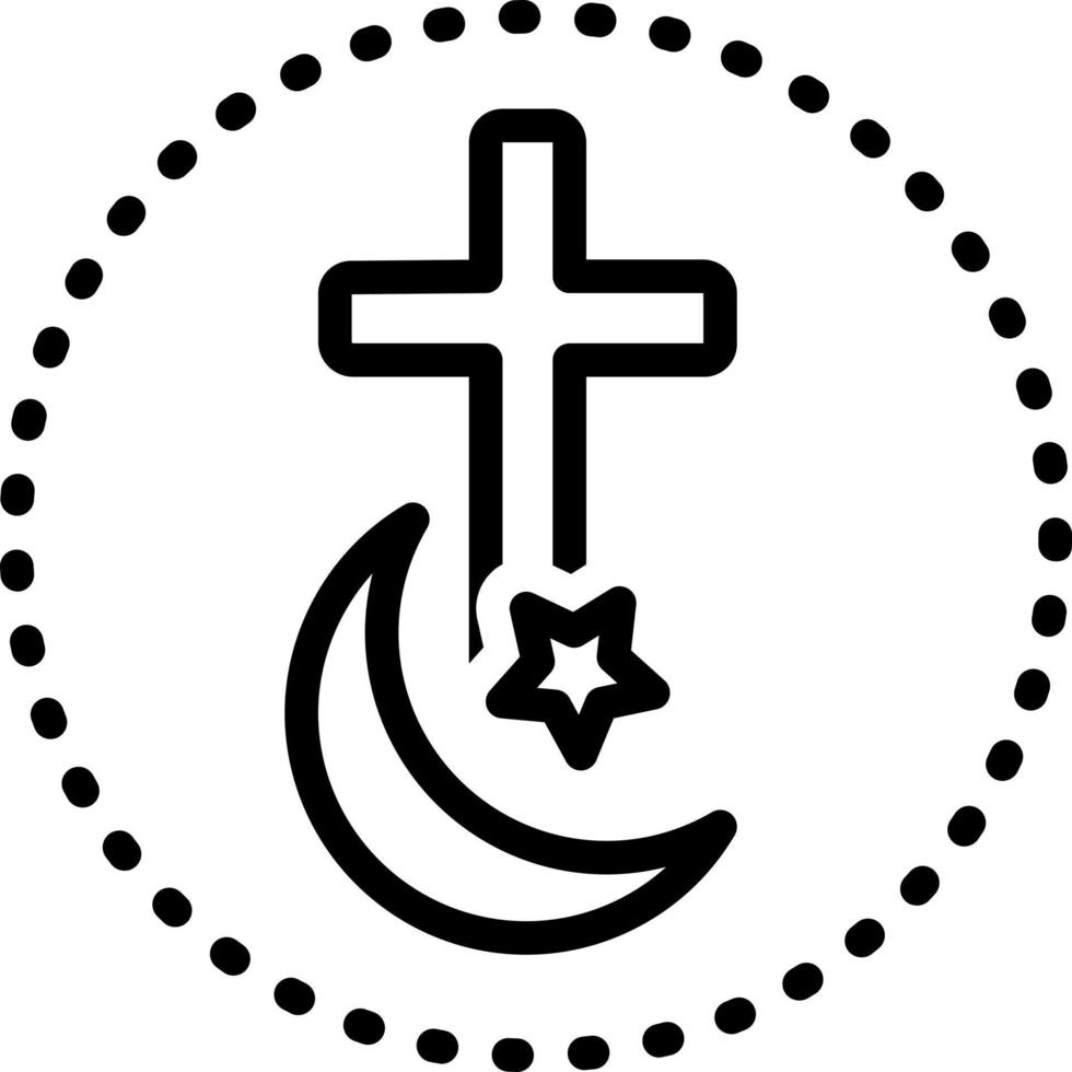 Liniensymbol für Religion vektor