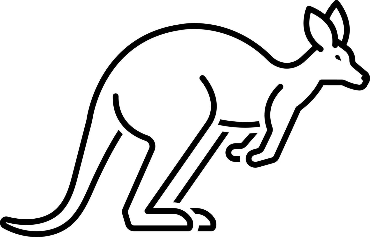 Liniensymbol für Känguru vektor