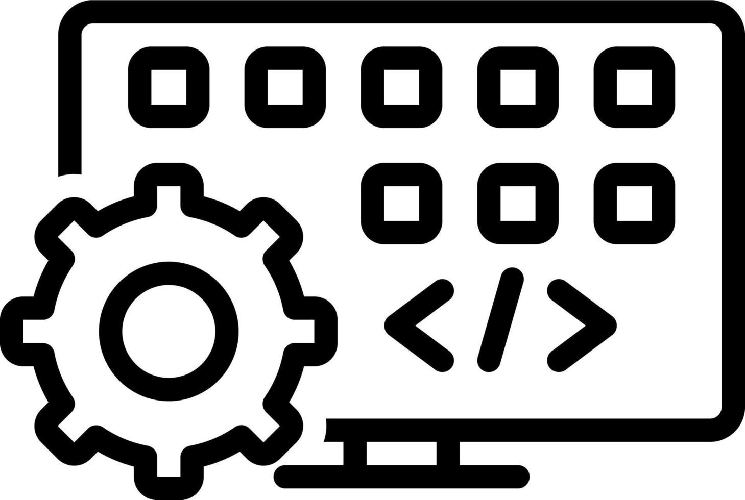 Liniensymbol für die Entwicklung vektor