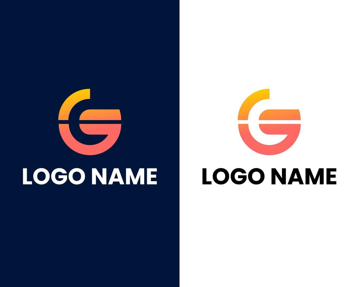 bokstaven g modern logotyp formgivningsmall vektor