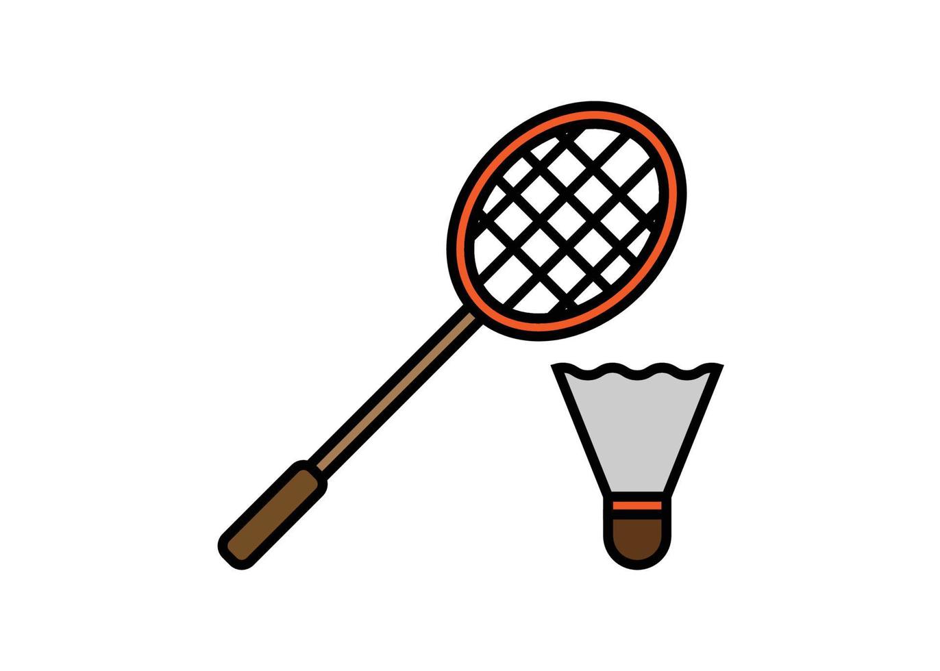 Badminton-Symbol-Logo-Design-Vorlage Vektor isolierte Illustration