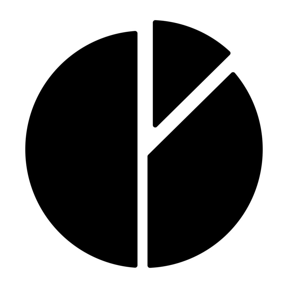 kreative Designikone des Tortendiagramms vektor